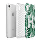 Personalised Palm Monstera Leaf Tropical Print Apple iPhone XR White 3D Tough Case Expanded view