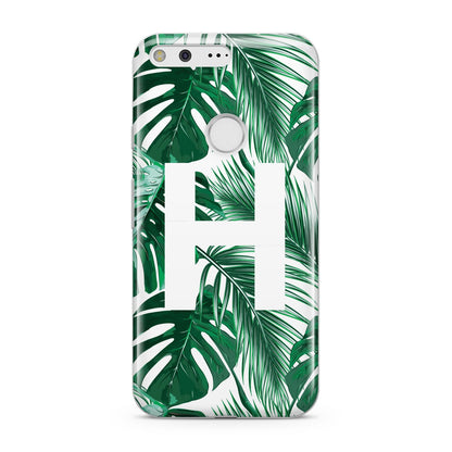 Personalised Palm Monstera Leaf Tropical Print Google Pixel Case
