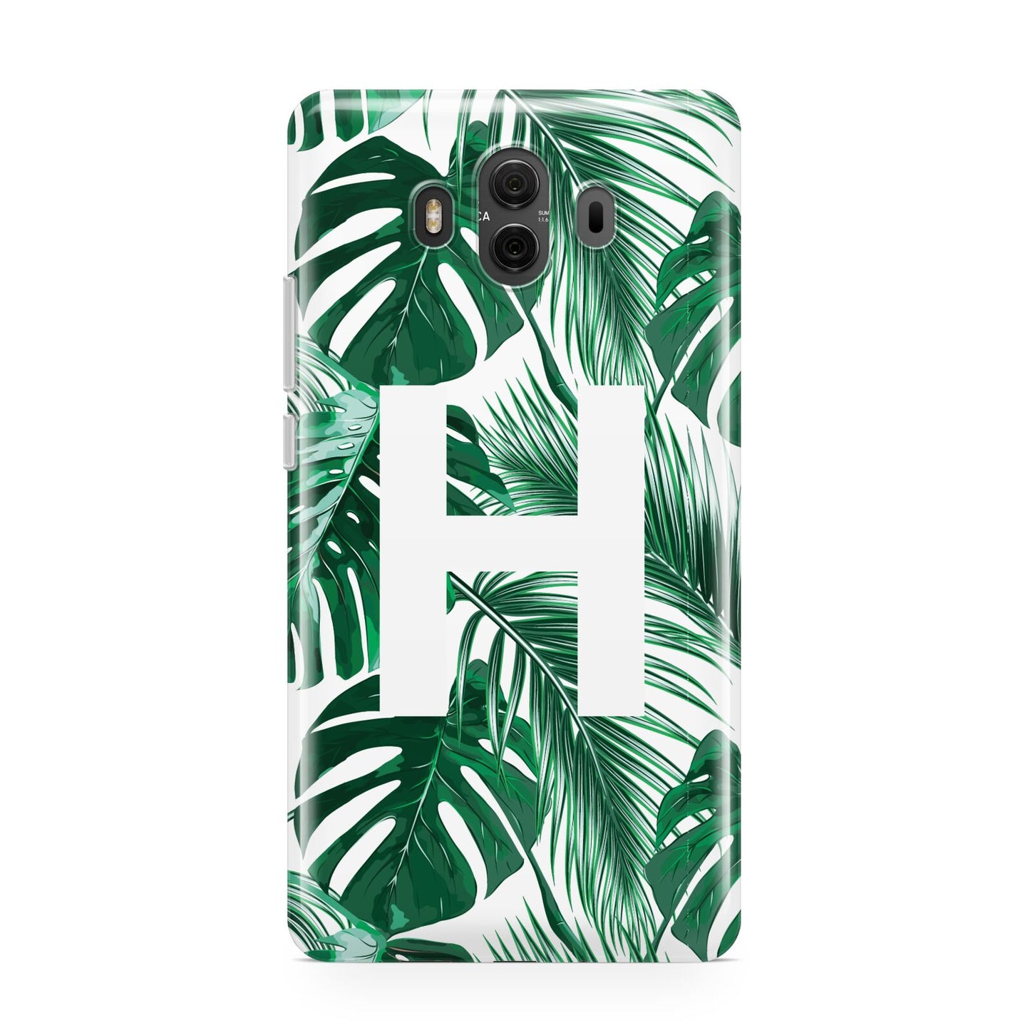 Personalised Palm Monstera Leaf Tropical Print Huawei Mate 10 Protective Phone Case