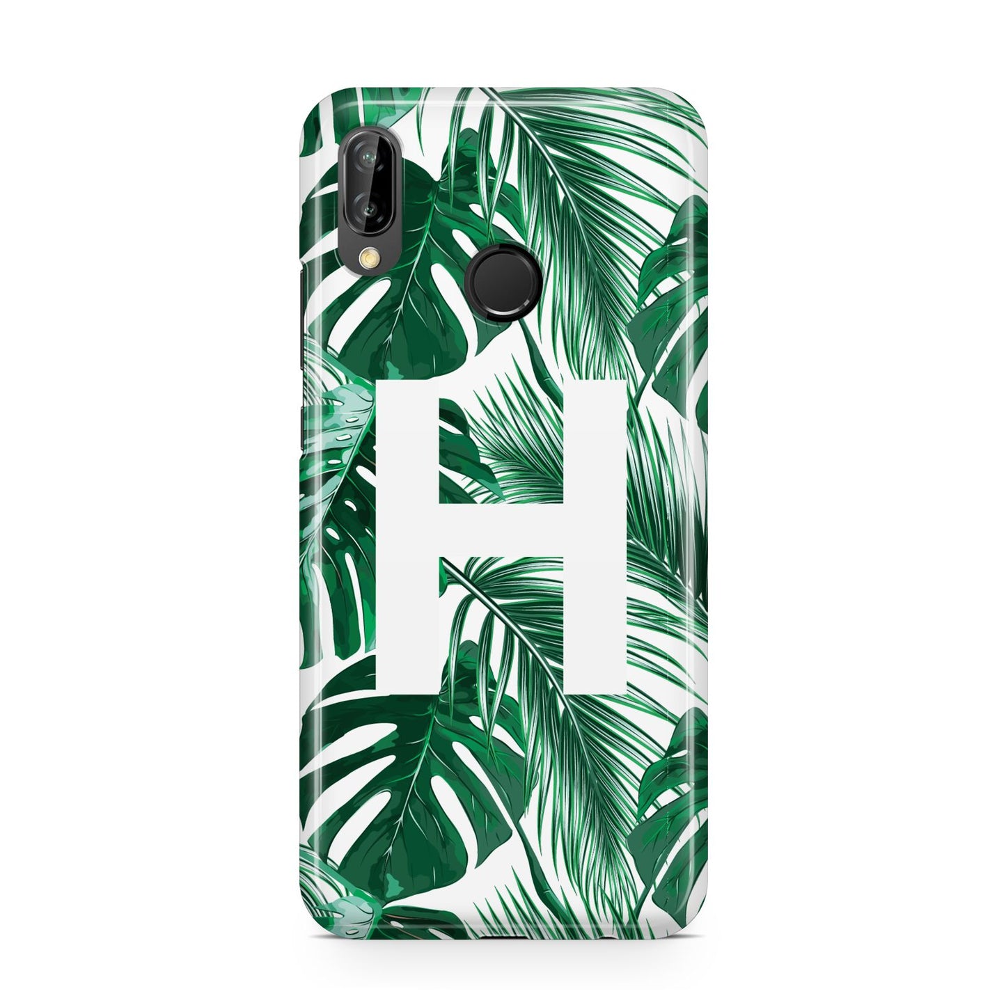 Personalised Palm Monstera Leaf Tropical Print Huawei P20 Lite Phone Case