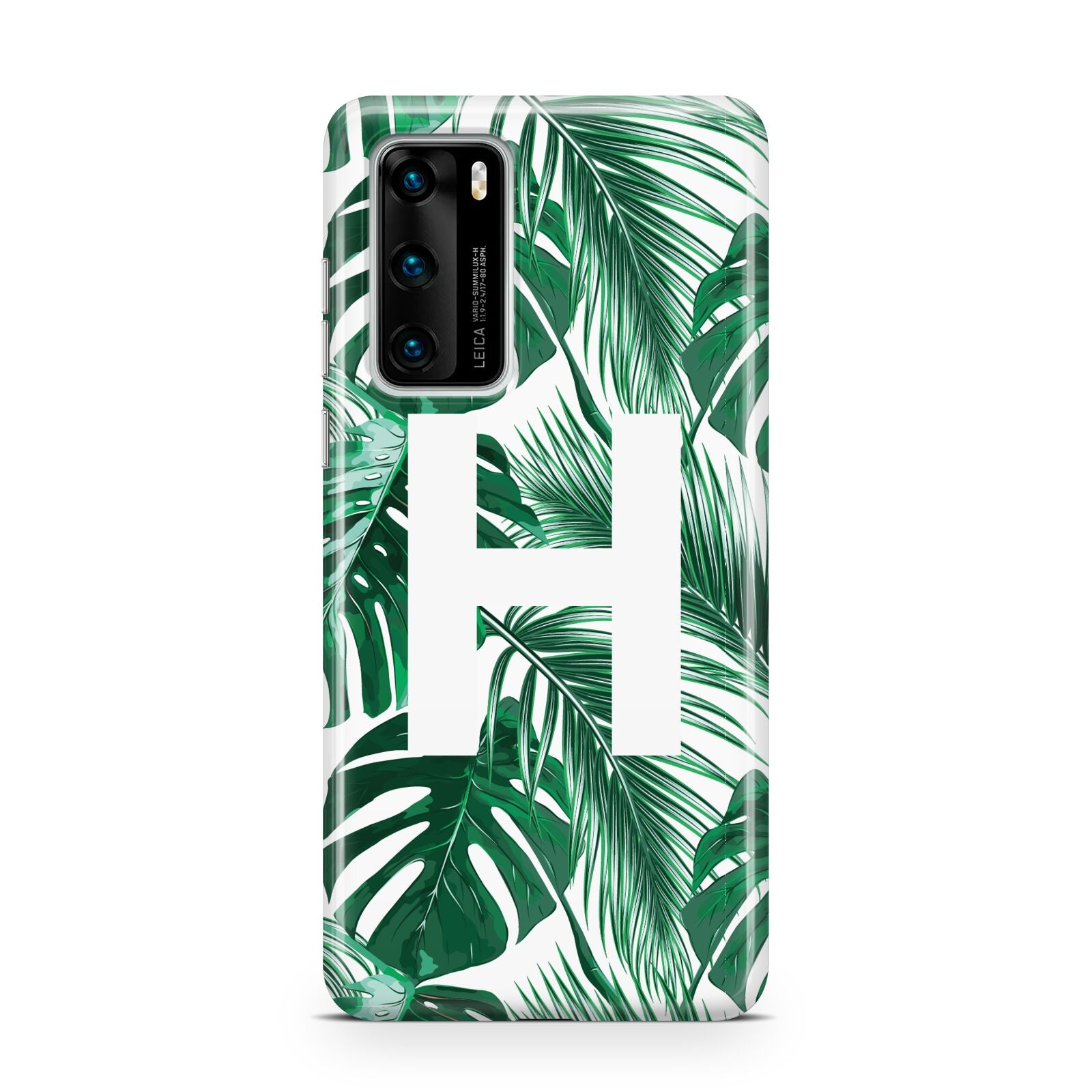 Personalised Palm Monstera Leaf Tropical Print Huawei P40 Phone Case