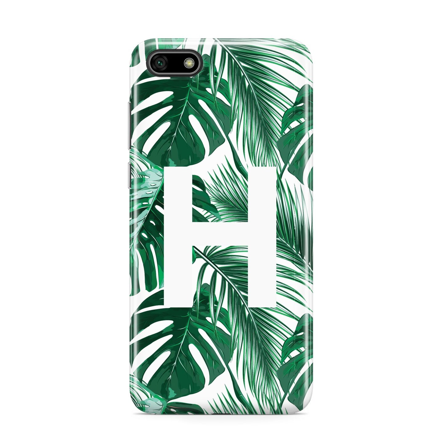 Personalised Palm Monstera Leaf Tropical Print Huawei Y5 Prime 2018 Phone Case