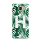 Personalised Palm Monstera Leaf Tropical Print Samsung Galaxy A9 2016 Case on gold phone