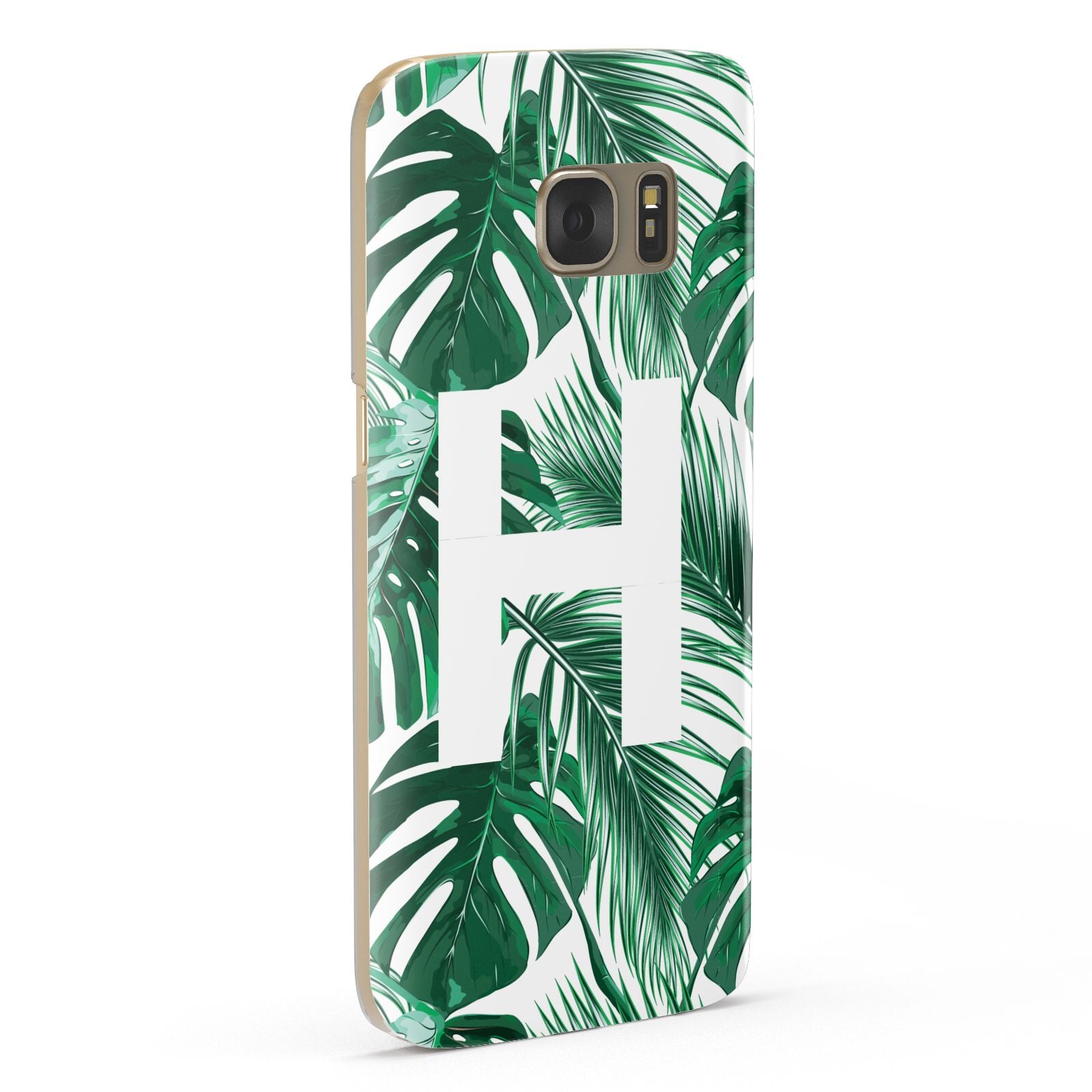 Personalised Palm Monstera Leaf Tropical Print Samsung Galaxy Case Fourty Five Degrees