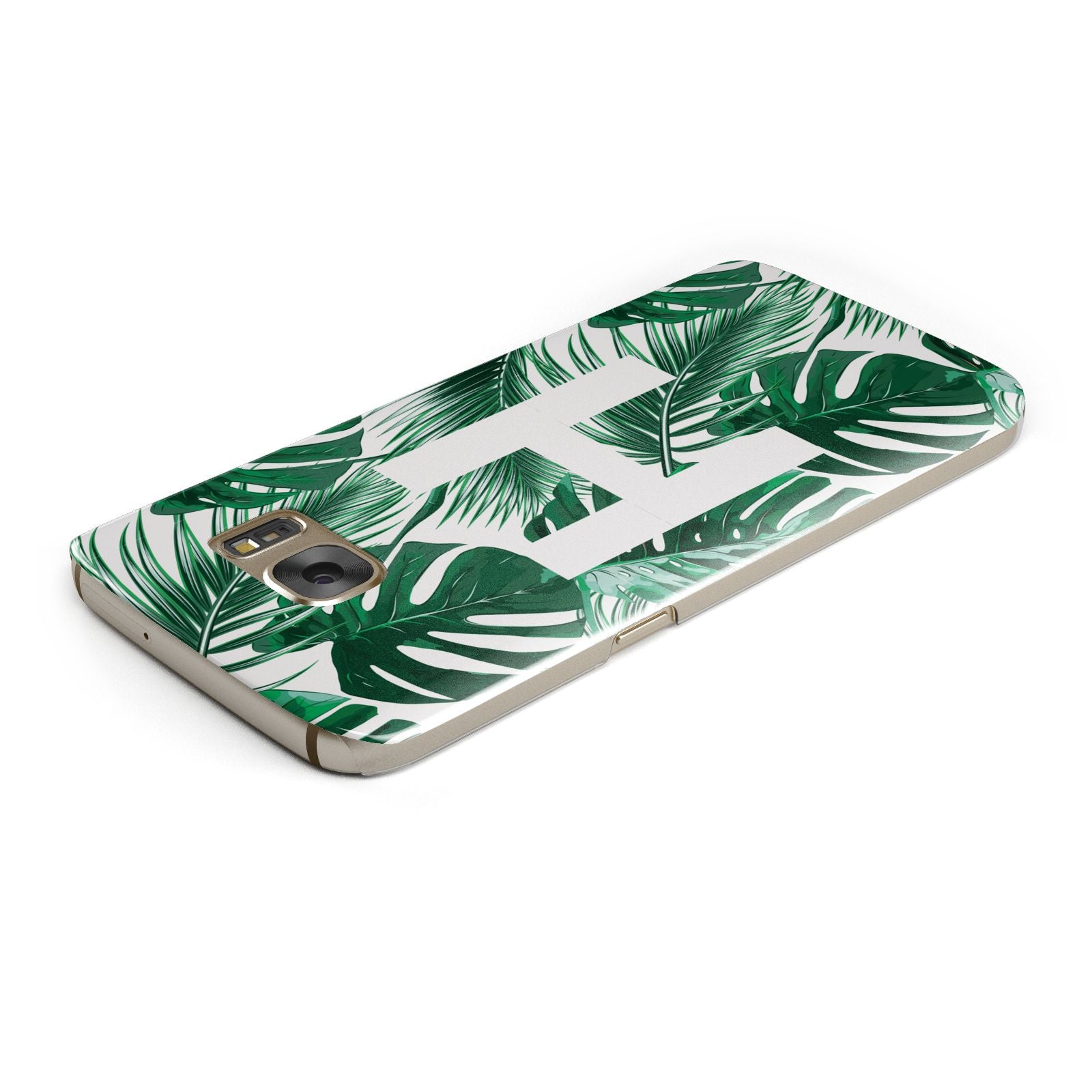 Personalised Palm Monstera Leaf Tropical Print Samsung Galaxy Case Top Cutout