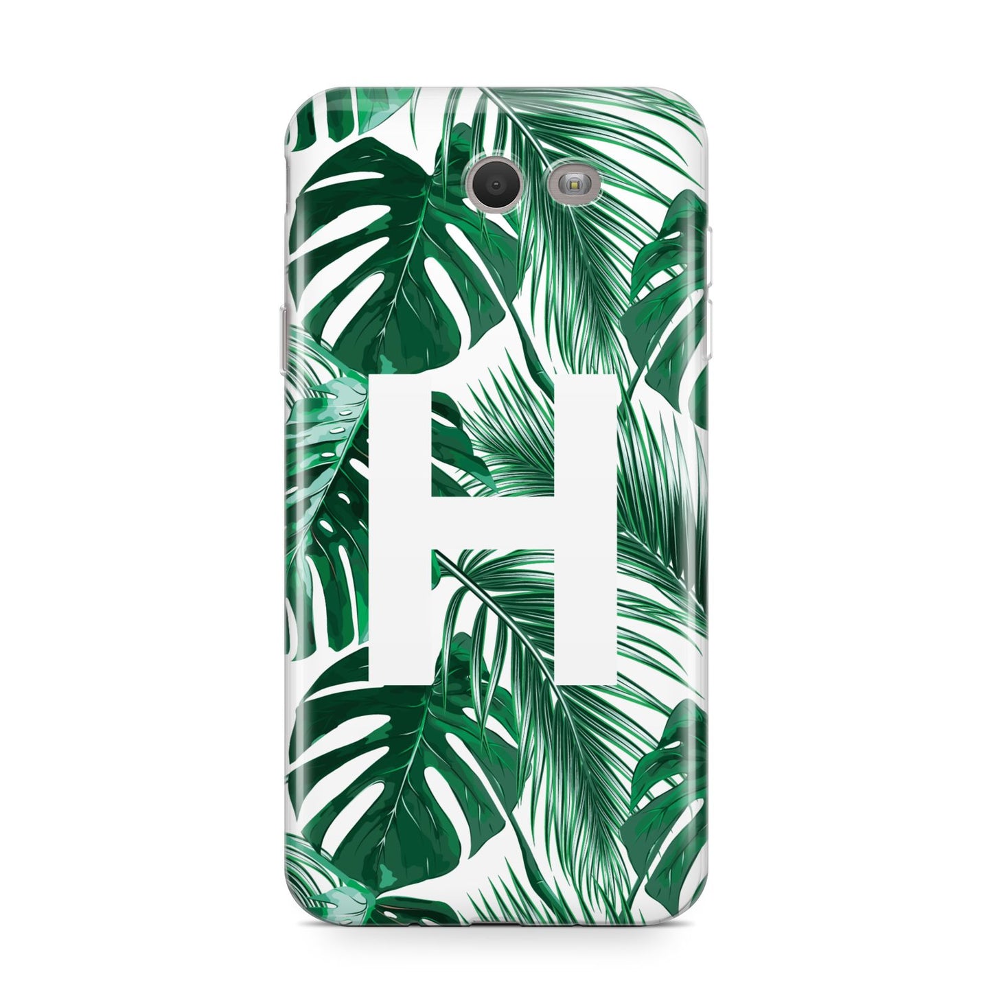 Personalised Palm Monstera Leaf Tropical Print Samsung Galaxy J7 2017 Case