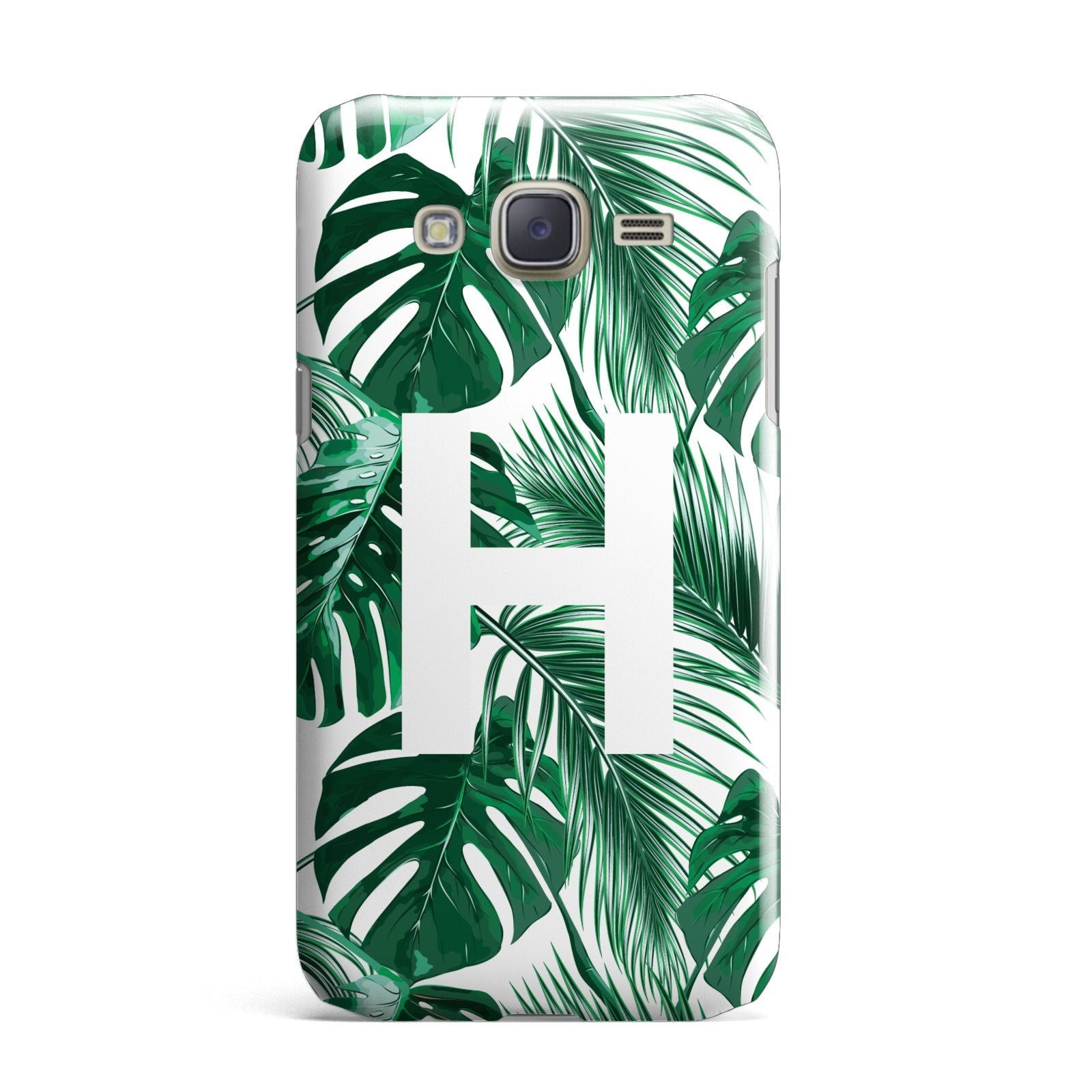 Personalised Palm Monstera Leaf Tropical Print Samsung Galaxy J7 Case