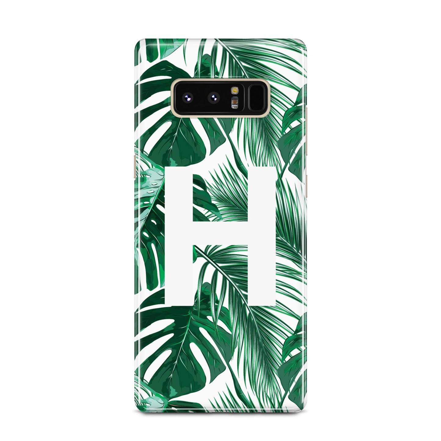 Personalised Palm Monstera Leaf Tropical Print Samsung Galaxy Note 8 Case