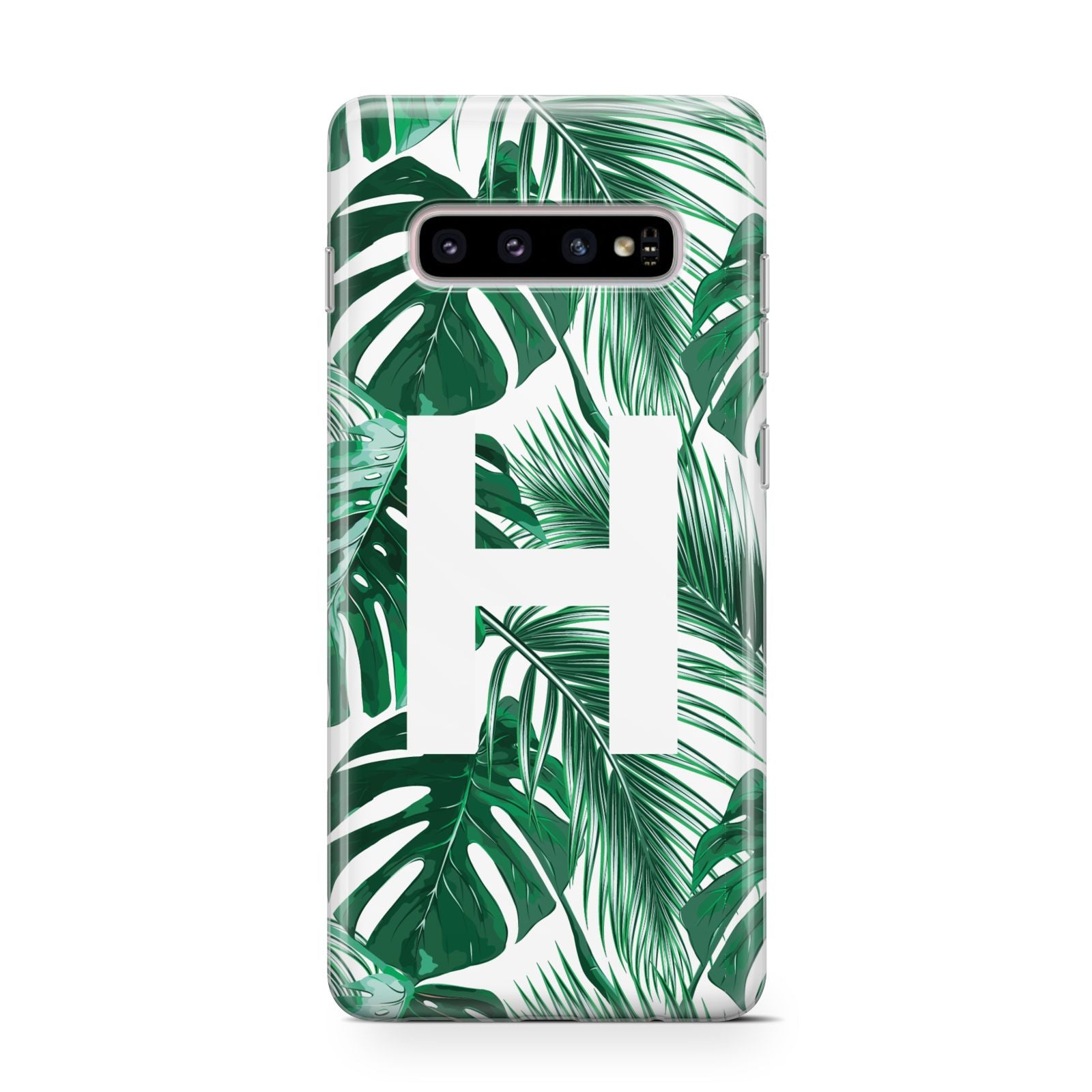 Personalised Palm Monstera Leaf Tropical Print Samsung Galaxy S10 Case