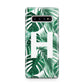 Personalised Palm Monstera Leaf Tropical Print Samsung Galaxy S10 Plus Case