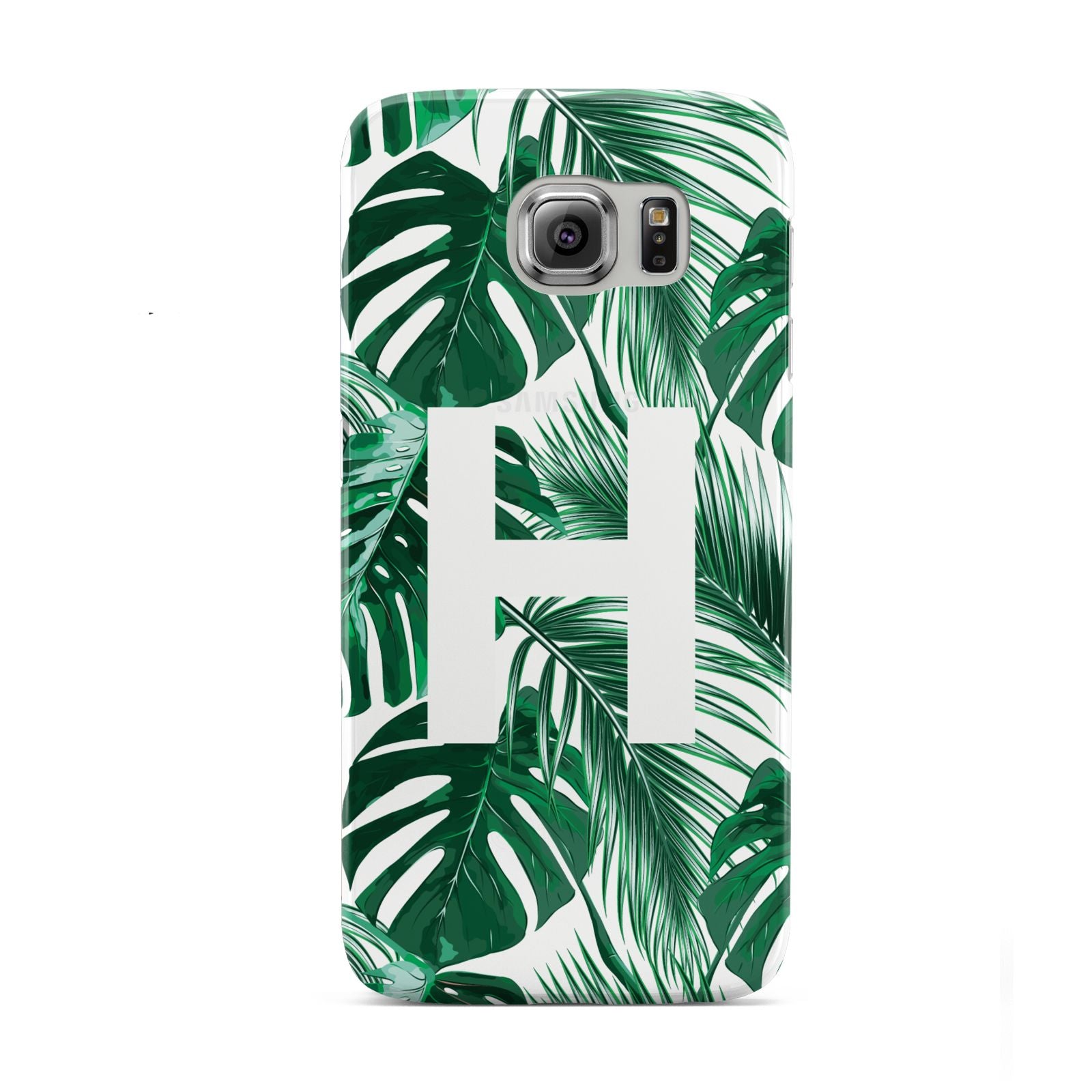 Personalised Palm Monstera Leaf Tropical Print Samsung Galaxy S6 Case