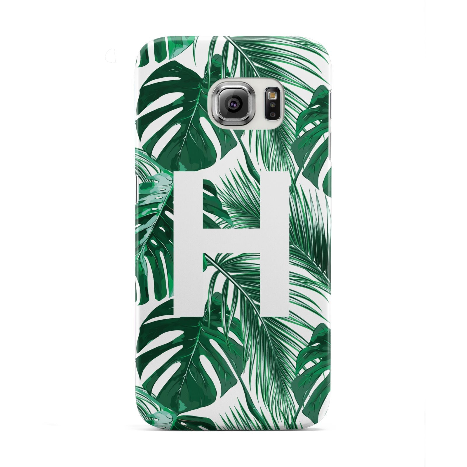 Personalised Palm Monstera Leaf Tropical Print Samsung Galaxy S6 Edge Case