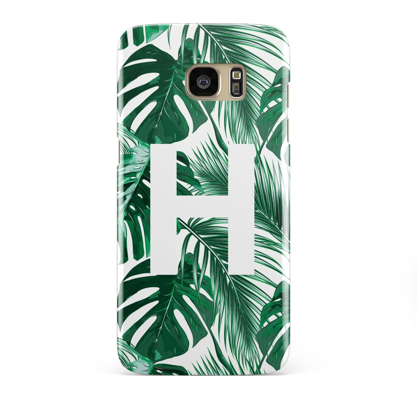 Personalised Palm Monstera Leaf Tropical Print Samsung Galaxy S7 Edge Case