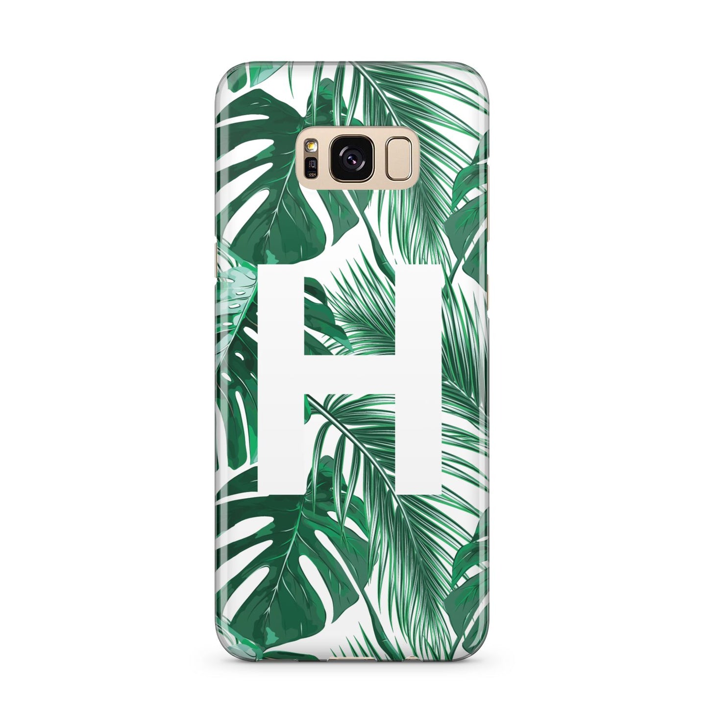 Personalised Palm Monstera Leaf Tropical Print Samsung Galaxy S8 Plus Case