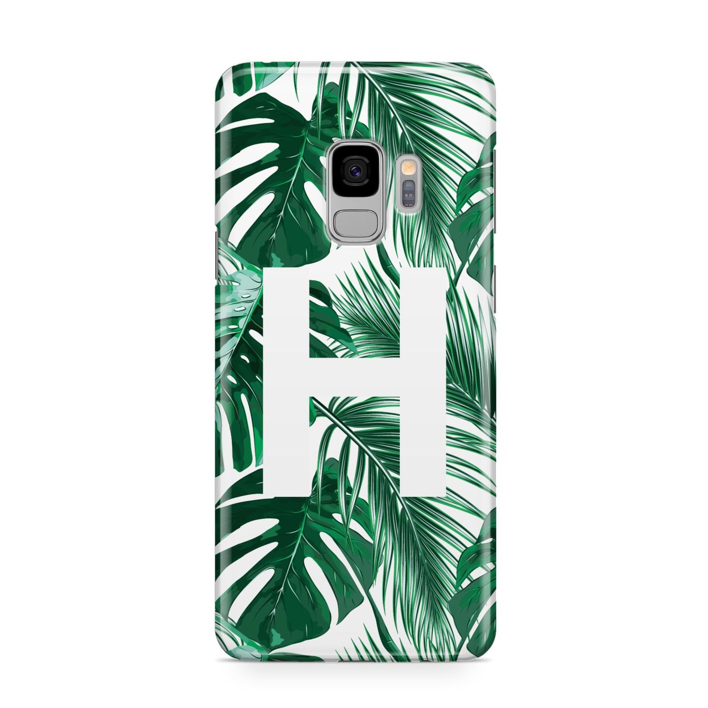 Personalised Palm Monstera Leaf Tropical Print Samsung Galaxy S9 Case