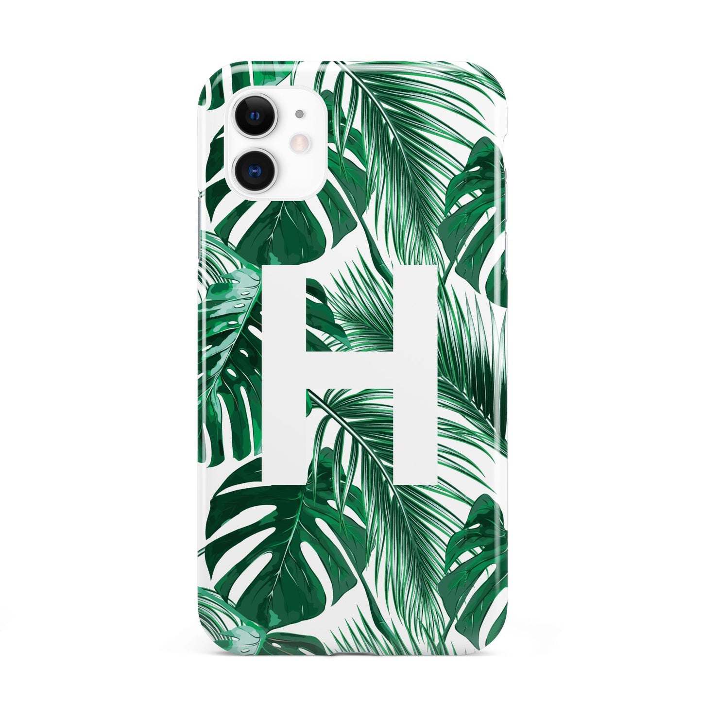 Personalised Palm Monstera Leaf Tropical Print iPhone 11 3D Tough Case