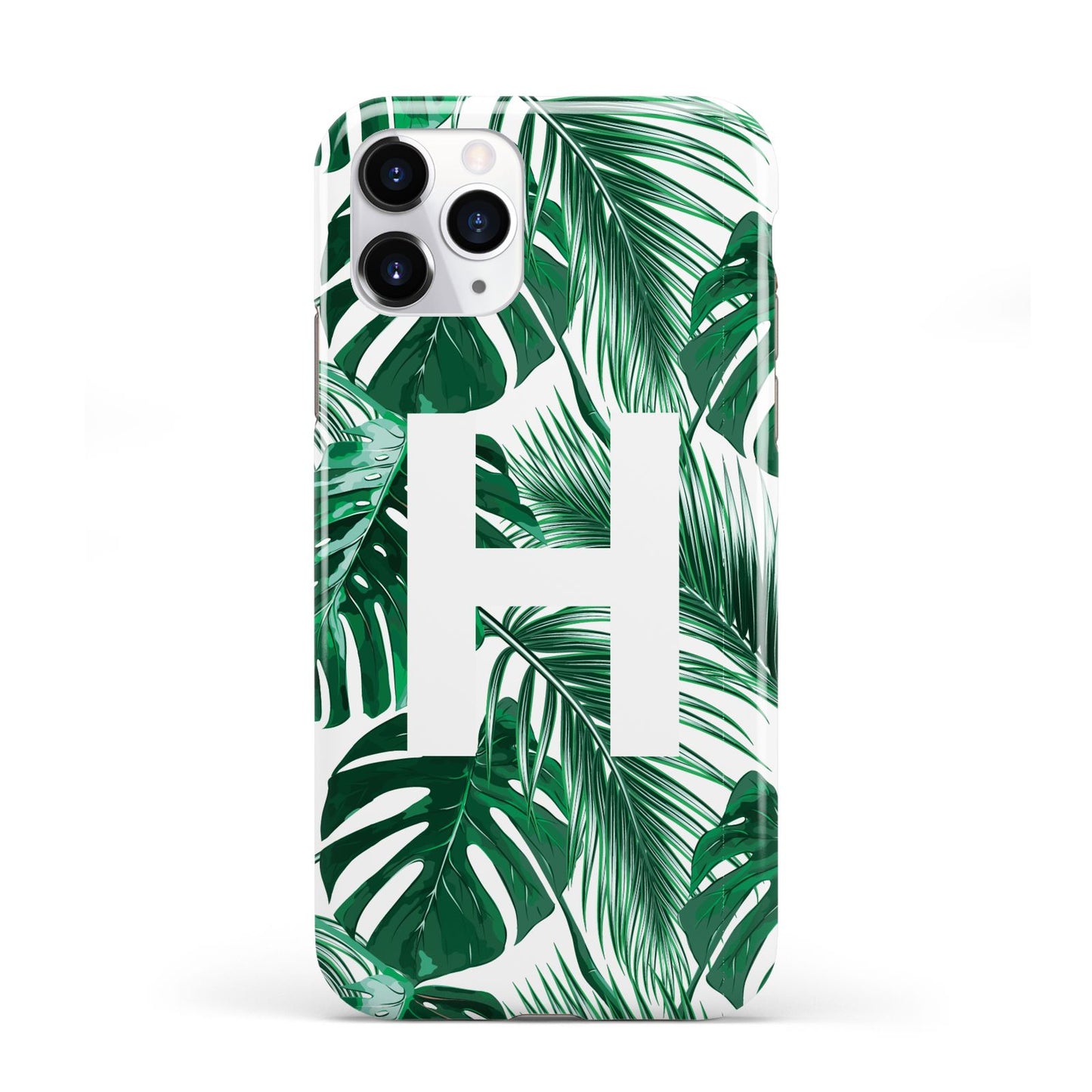Personalised Palm Monstera Leaf Tropical Print iPhone 11 Pro 3D Tough Case
