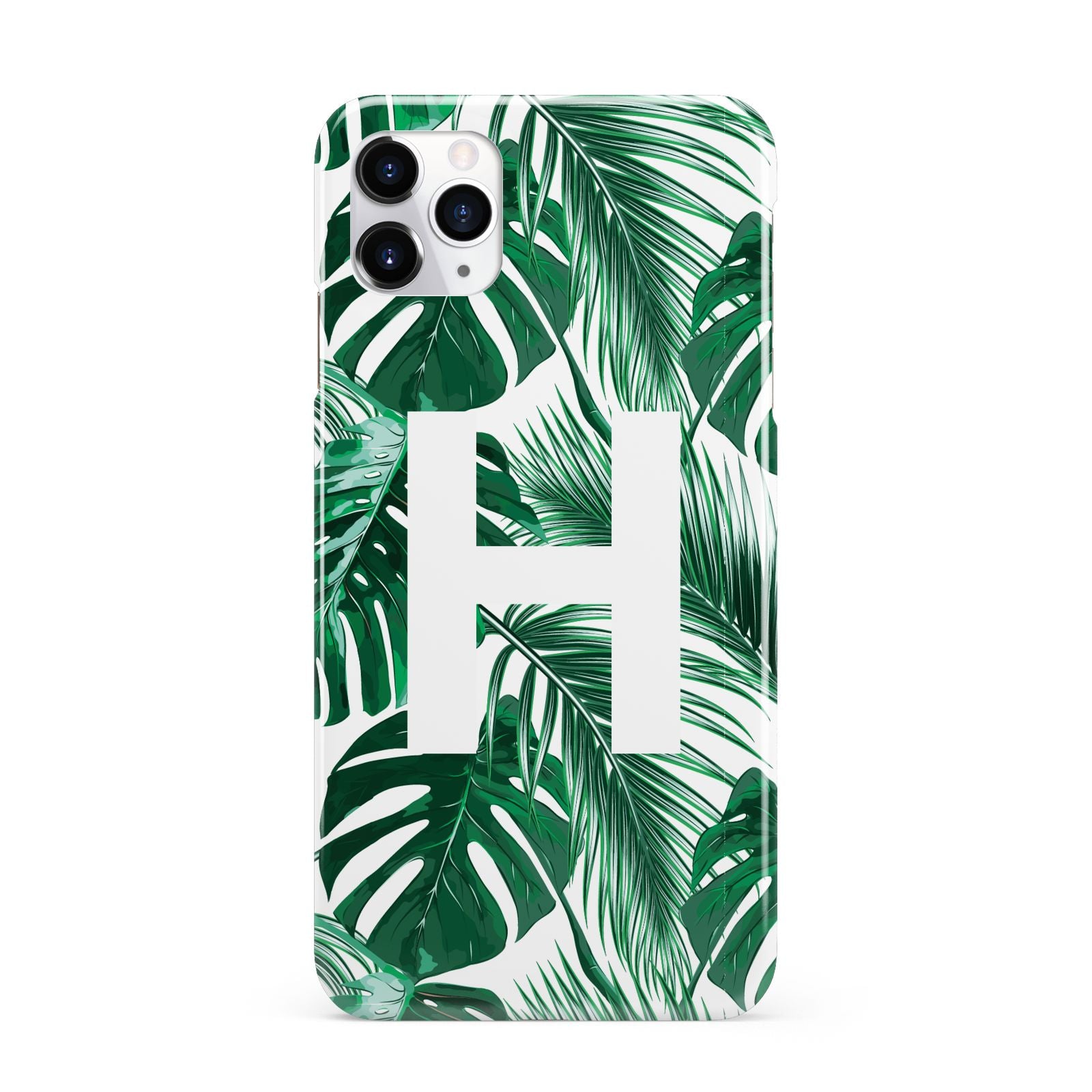 Personalised Palm Monstera Leaf Tropical Print iPhone 11 Pro Max 3D Snap Case