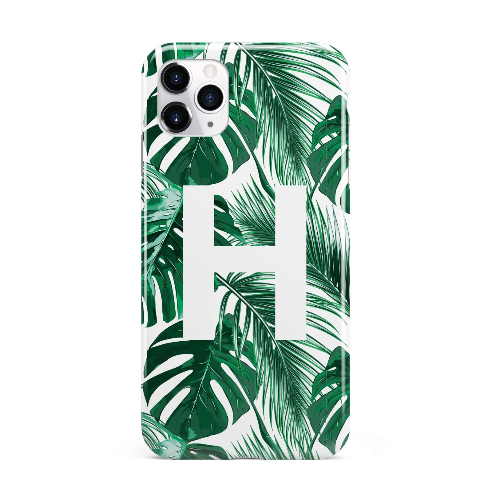 Personalised Palm Monstera Leaf Tropical Print iPhone 11 Pro Max 3D Tough Case
