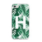 Personalised Palm Monstera Leaf Tropical Print iPhone 8 Bumper Case on Silver iPhone