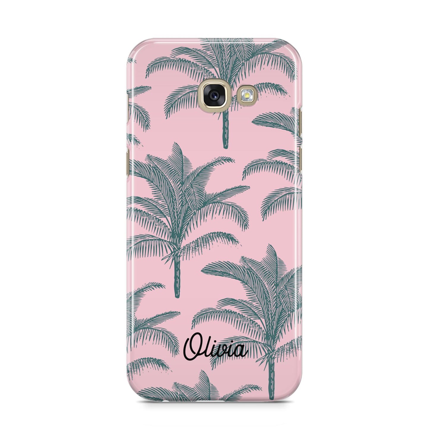 Personalised Palm Samsung Galaxy A5 2017 Case on gold phone