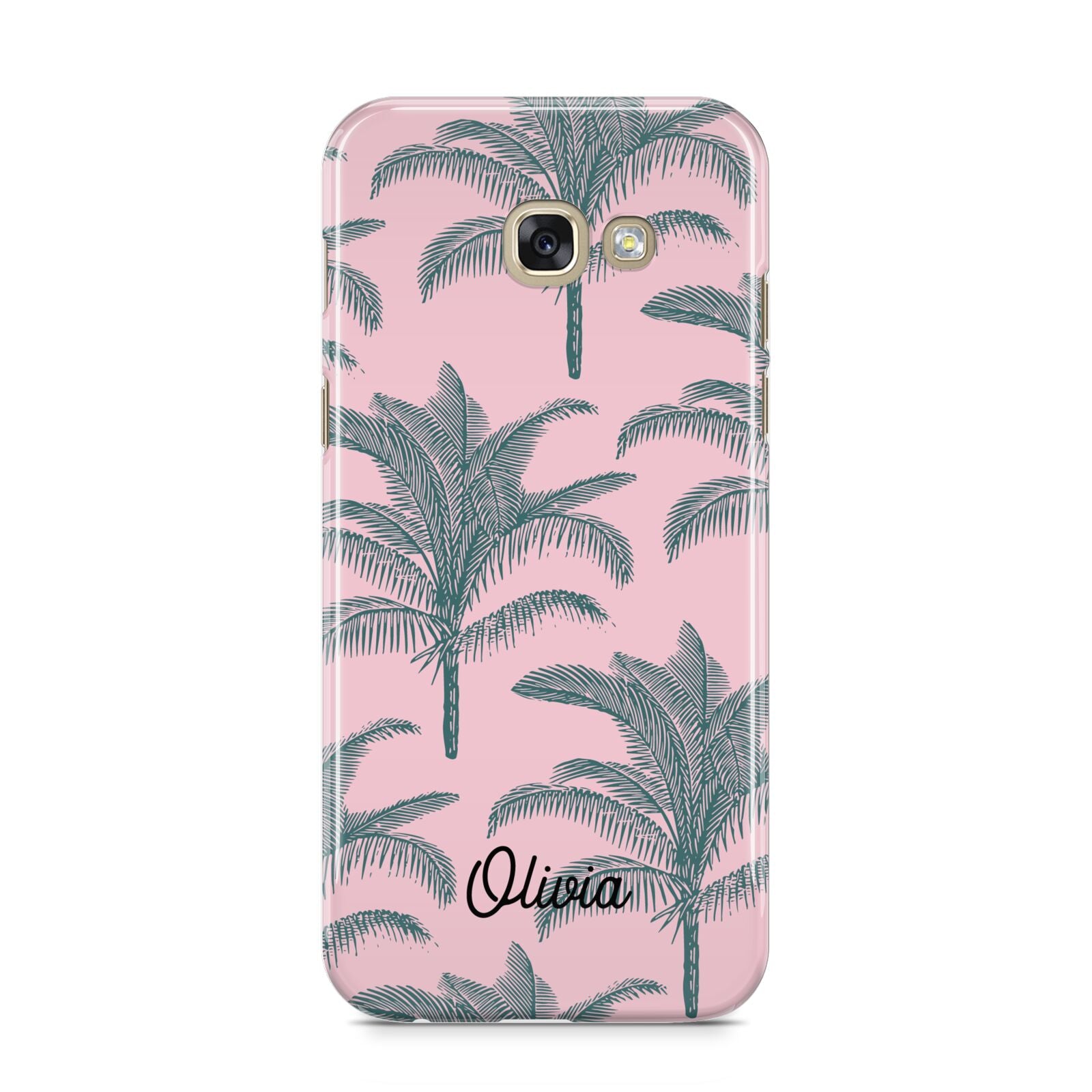 Personalised Palm Samsung Galaxy A5 2017 Case on gold phone