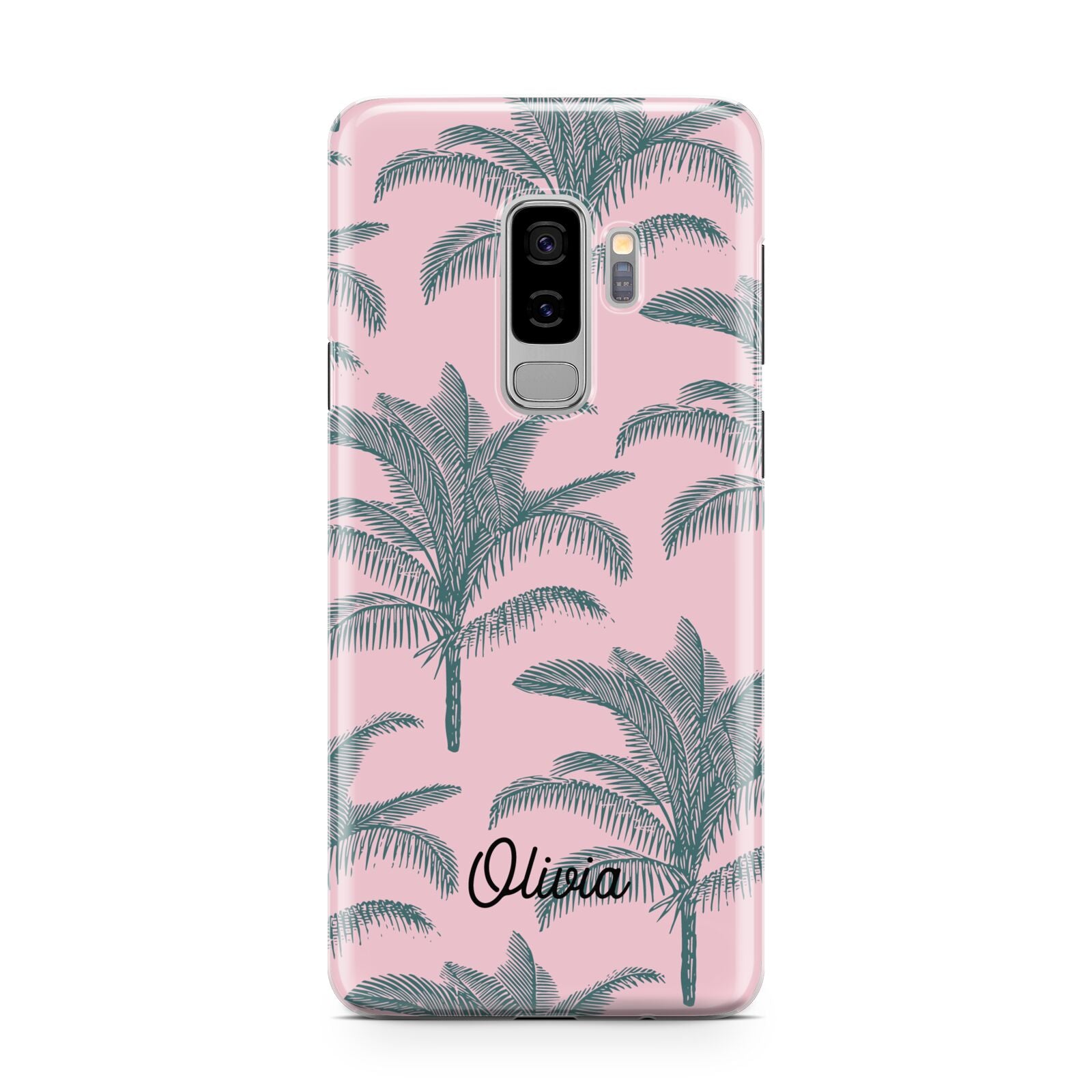 Personalised Palm Samsung Galaxy S9 Plus Case on Silver phone