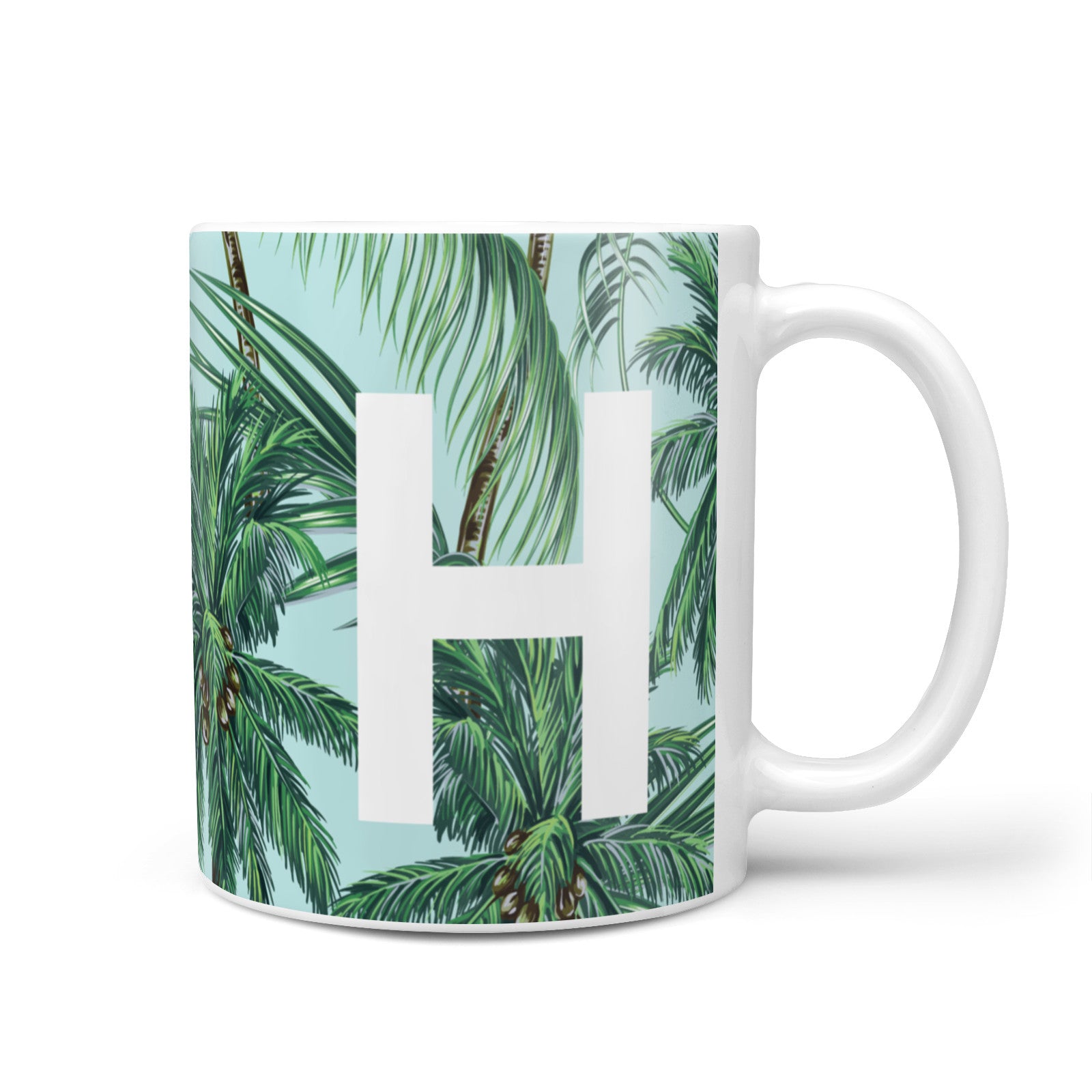 Personalised Palm Tree Tropical 10oz Mug