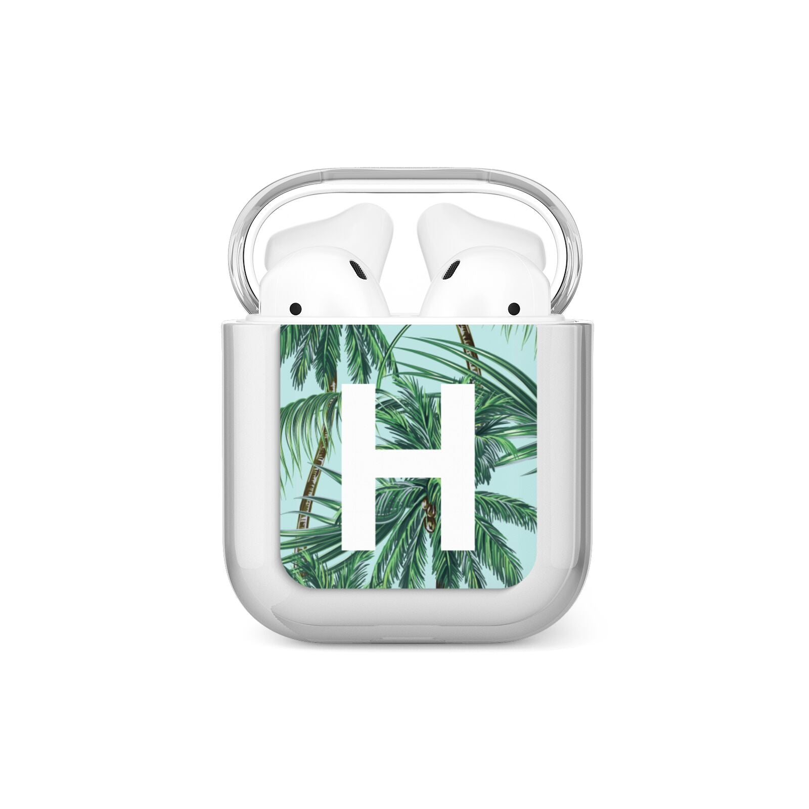 Personalised Palm Tree Tropical AirPods Case