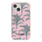 Personalised Palm iPhone 13 Mini TPU Impact Case with Pink Edges