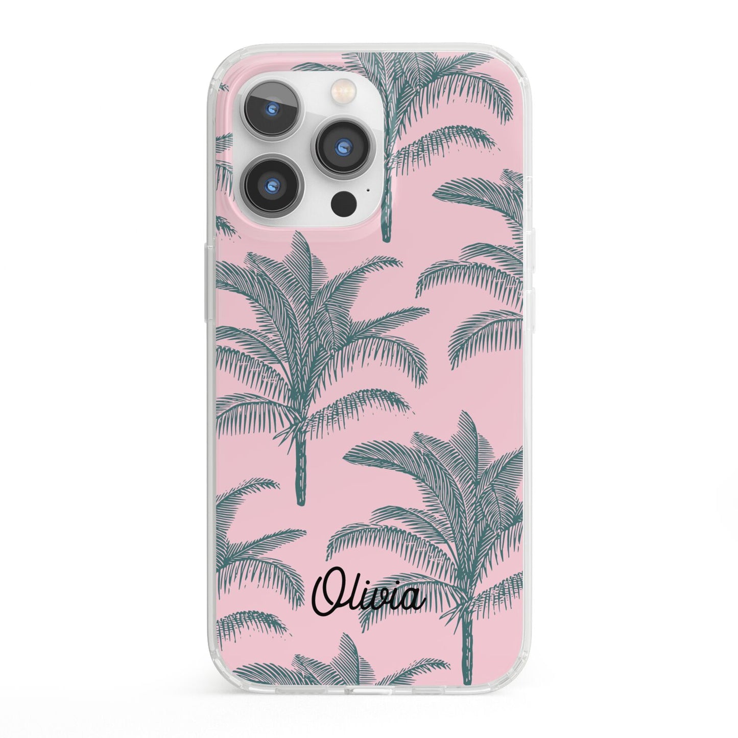 Personalised Palm iPhone 13 Pro Clear Bumper Case