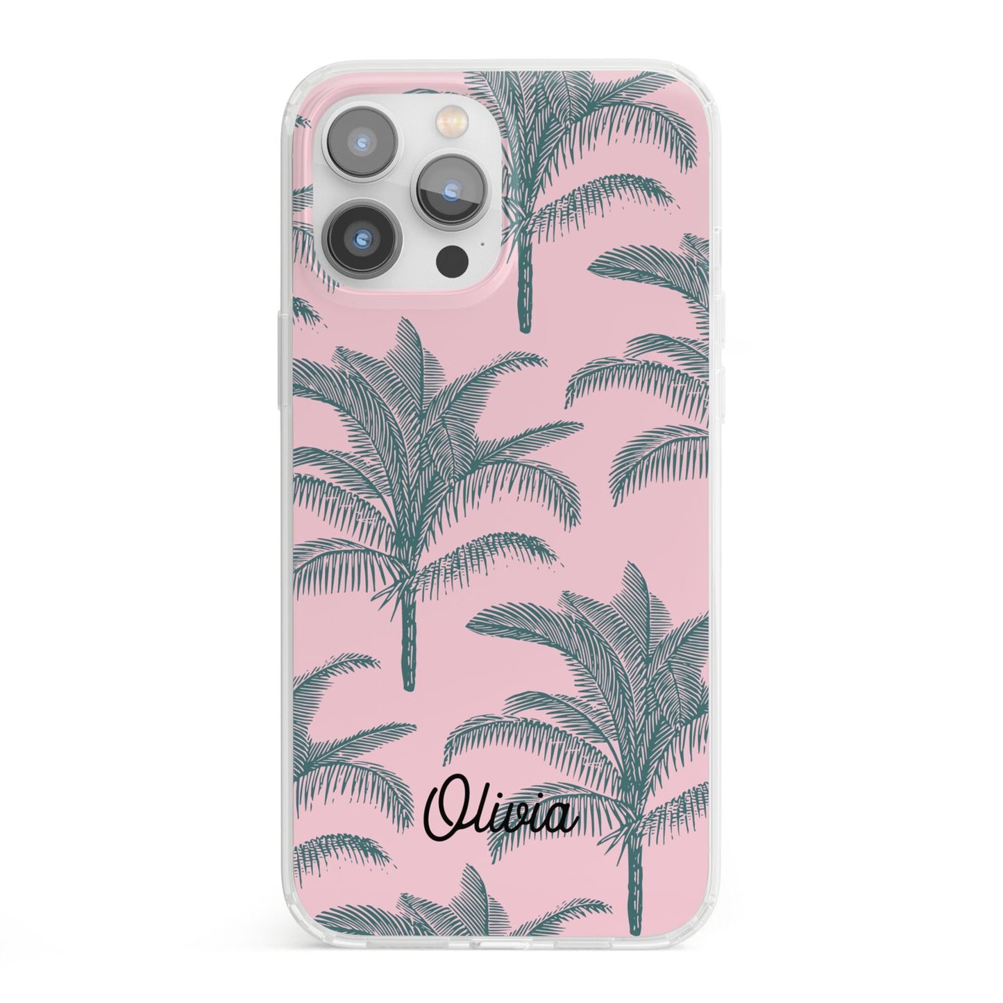 Personalised Palm iPhone 13 Pro Max Clear Bumper Case