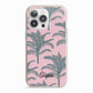 Personalised Palm iPhone 13 Pro TPU Impact Case with Pink Edges