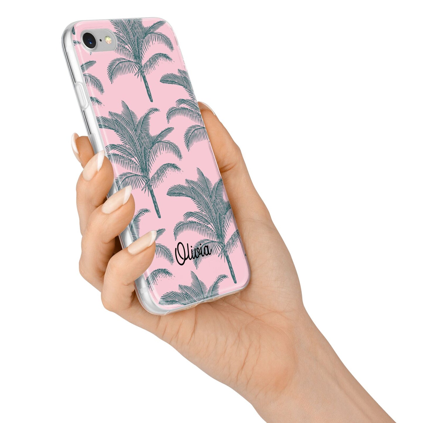 Personalised Palm iPhone 7 Bumper Case on Silver iPhone Alternative Image