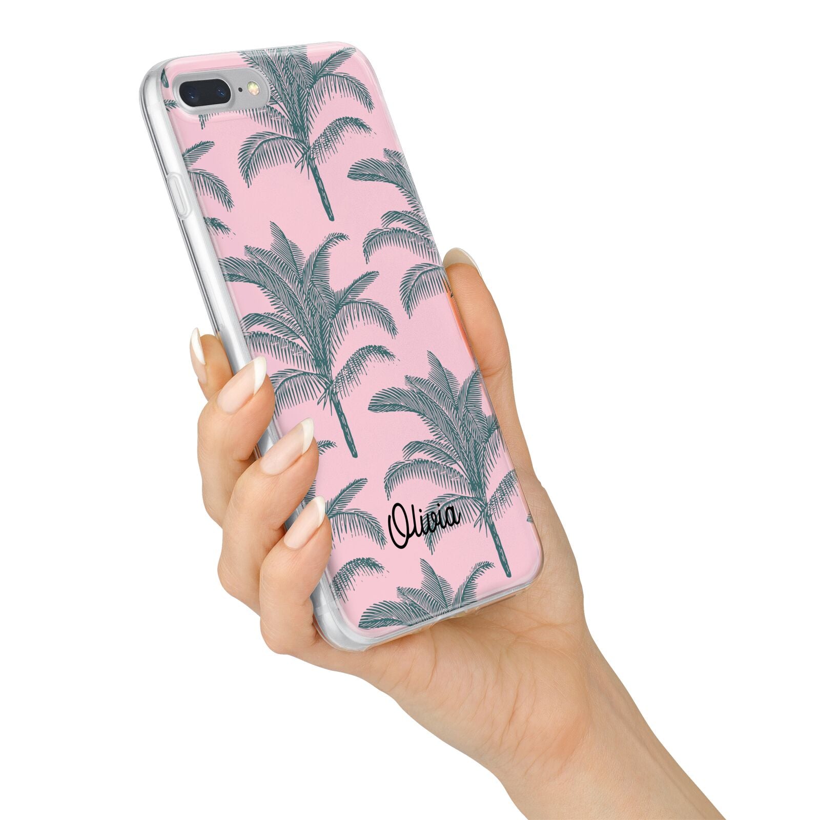 Personalised Palm iPhone 7 Plus Bumper Case on Silver iPhone Alternative Image