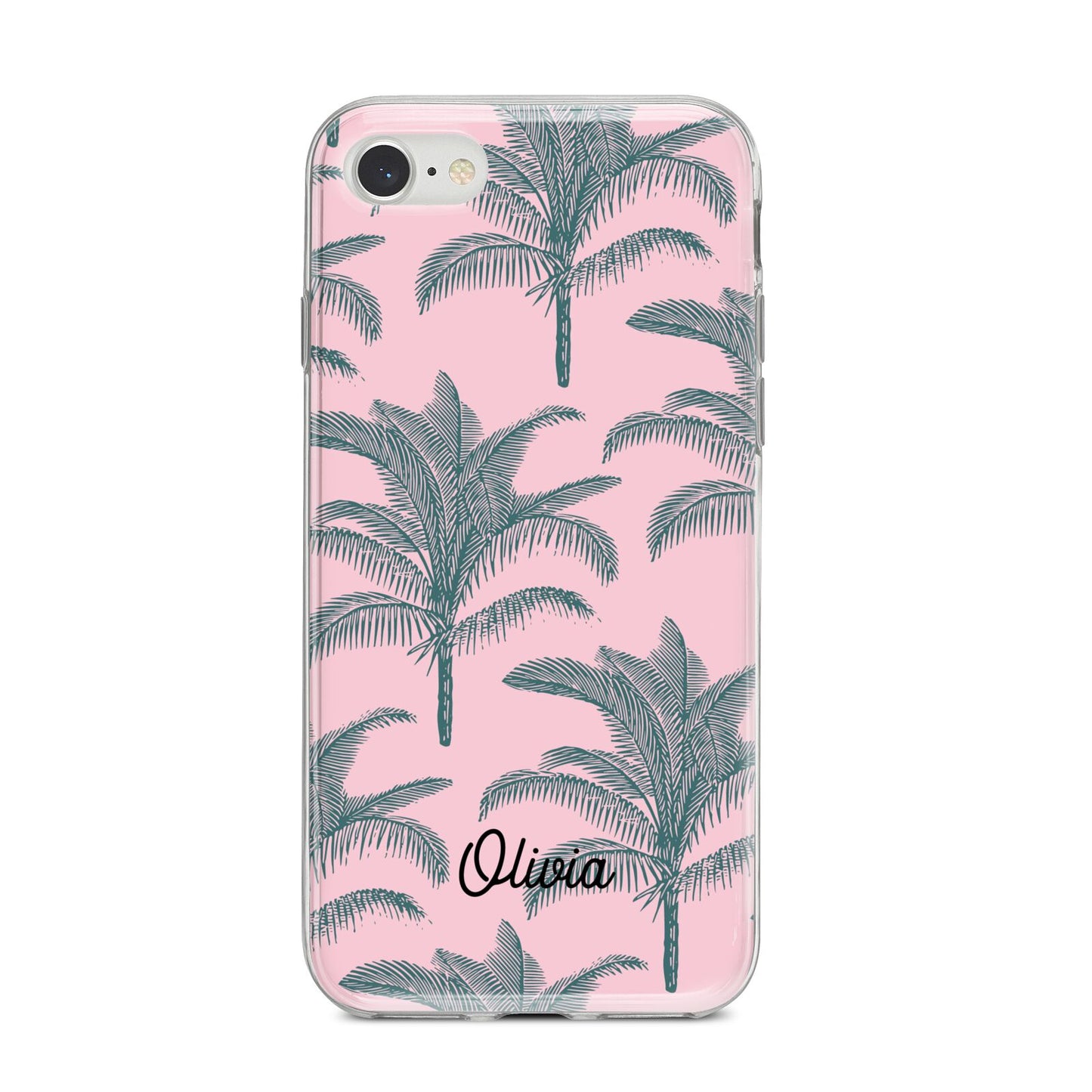 Personalised Palm iPhone 8 Bumper Case on Silver iPhone