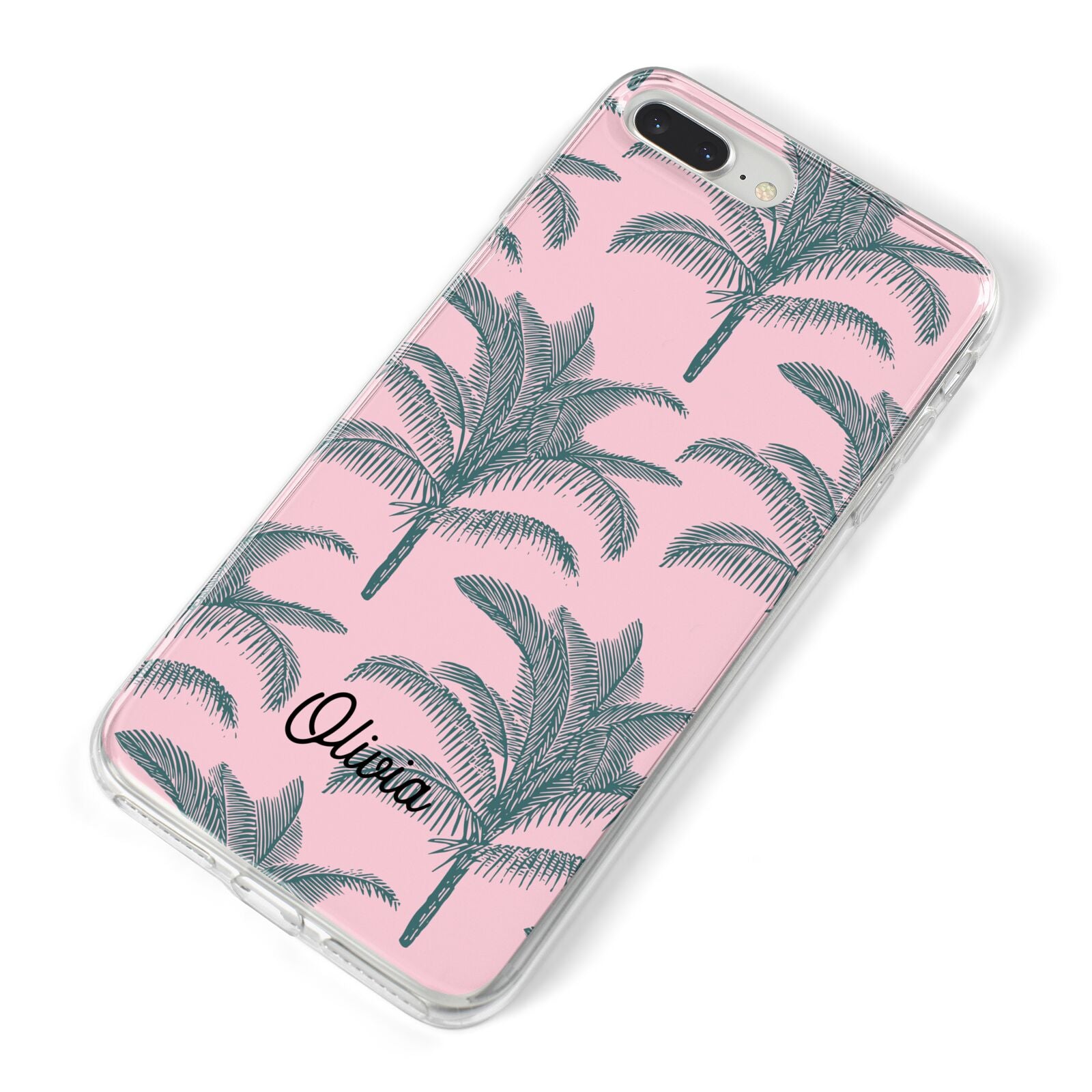 Personalised Palm iPhone 8 Plus Bumper Case on Silver iPhone Alternative Image