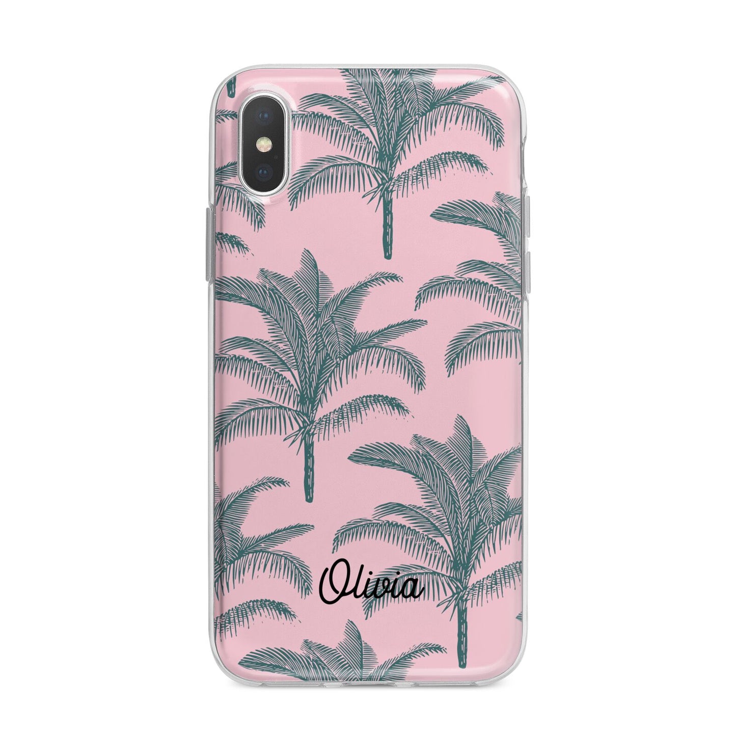 Personalised Palm iPhone X Bumper Case on Silver iPhone Alternative Image 1