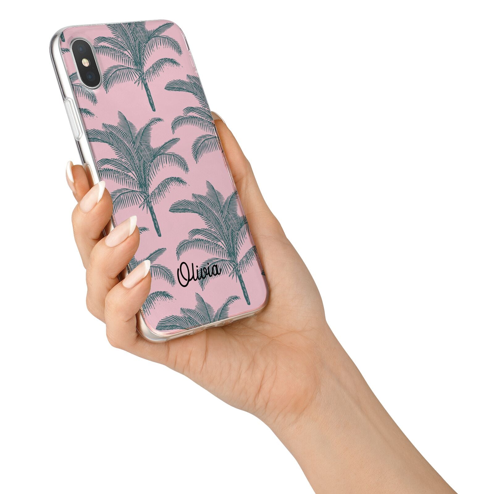 Personalised Palm iPhone X Bumper Case on Silver iPhone Alternative Image 2