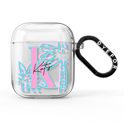 Personalised Palms AirPods Clear Case