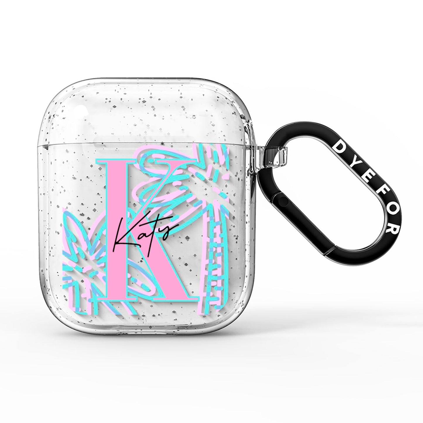 Personalised Palms AirPods Glitter Case