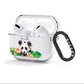 Personalised Panda AirPods Clear Case 3rd Gen Side Image