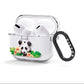 Personalised Panda AirPods Clear Case 3rd Gen Side Image