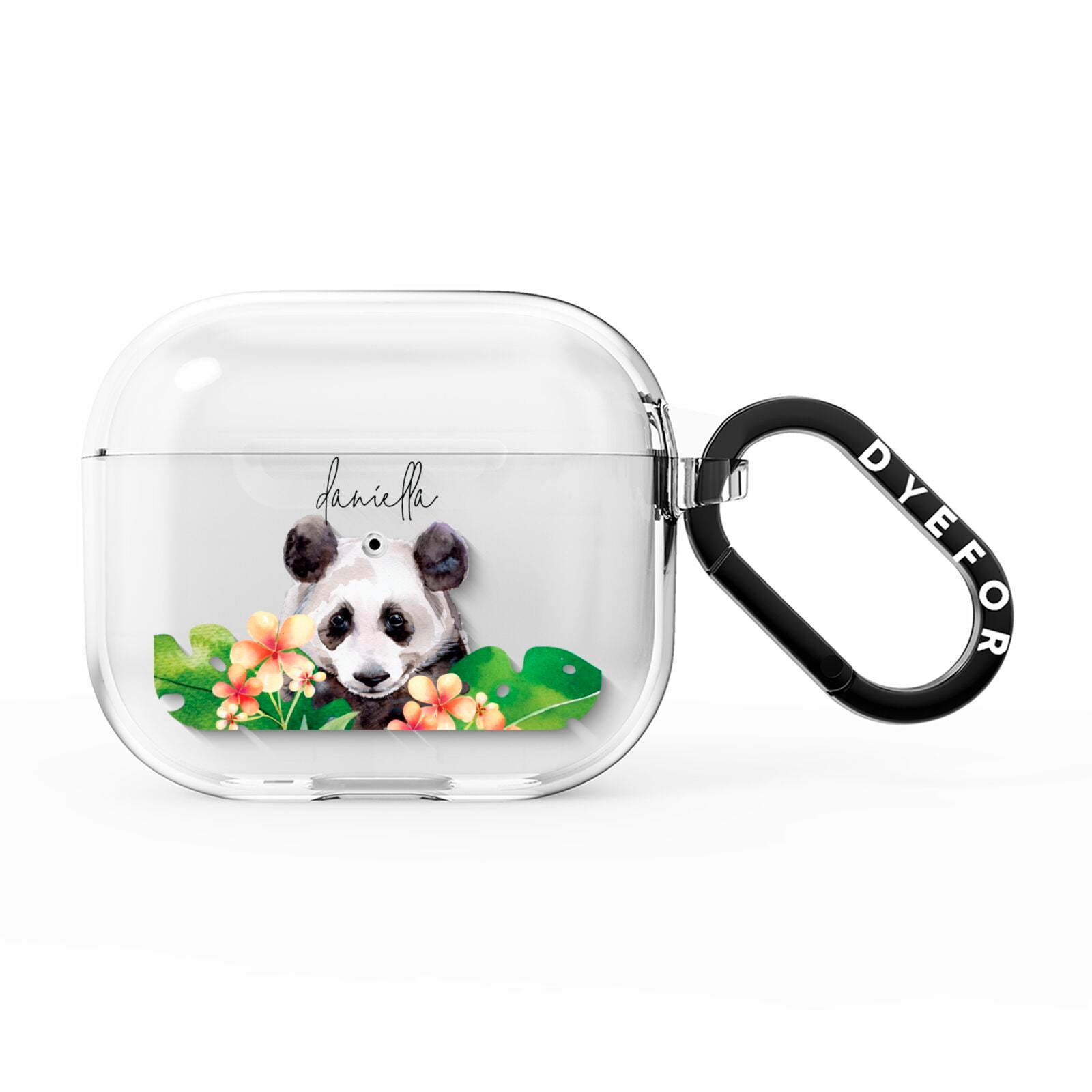 Personalised Panda AirPods Clear Case 3rd Gen
