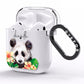 Personalised Panda AirPods Clear Case Side Image