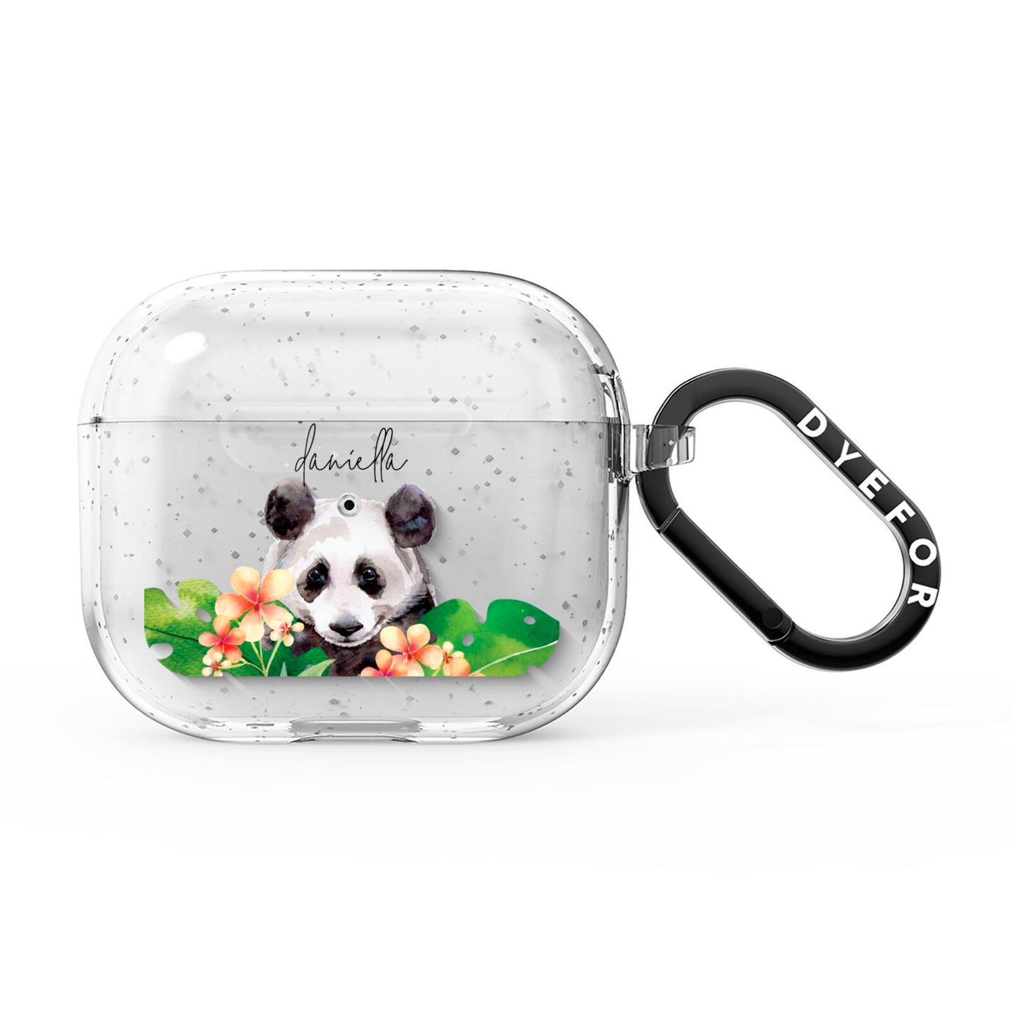Personalised Panda AirPods Glitter Case 3rd Gen