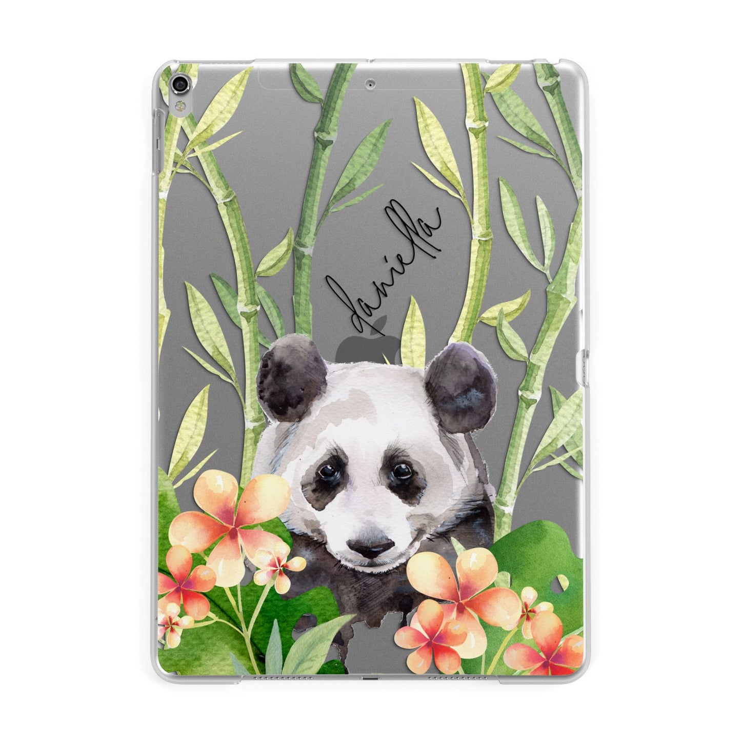 Personalised Panda Apple iPad Silver Case