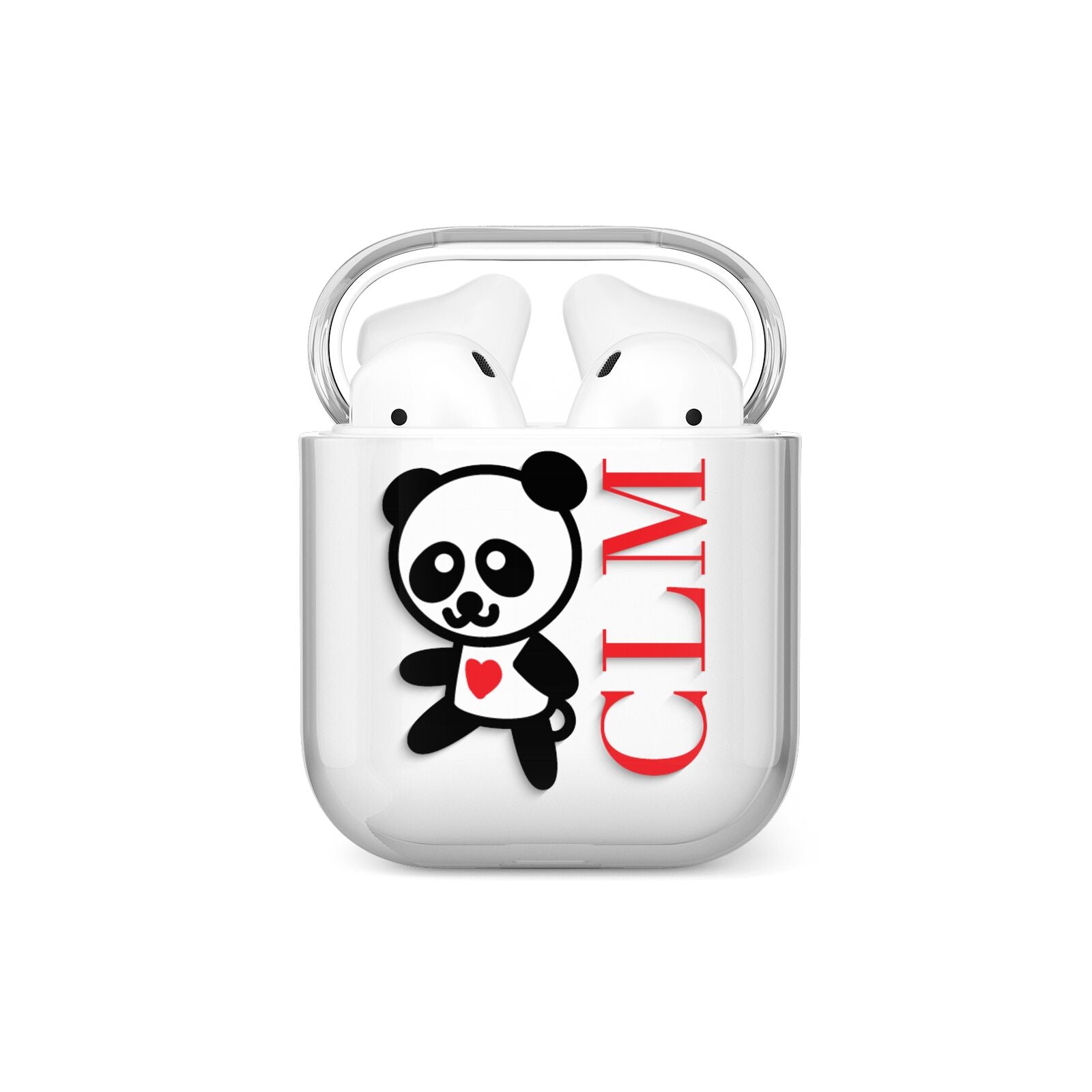 Personalised Panda Initials AirPods Case