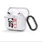 Personalised Panda Initials AirPods Clear Case 3rd Gen Side Image
