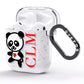 Personalised Panda Initials AirPods Glitter Case Side Image